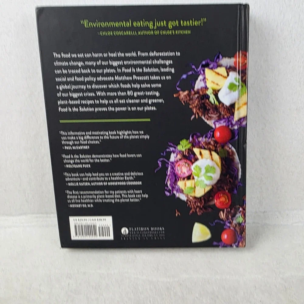 Food Is The Solution Matthew Prescott Plant Based Cookbook Hardcover 2018